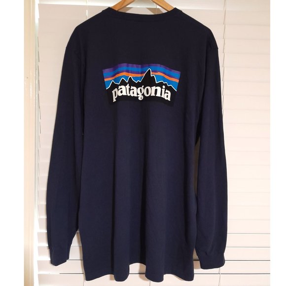 Patagonia Other - men's Patagonia  shirt P-6 logo Responsibili tee size XXL dark blue
